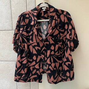 A New Day button up camp shirt, linen blend